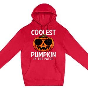 Coolest Pumpkin In The Patch Halloween Kids Premium Pullover Hoodie