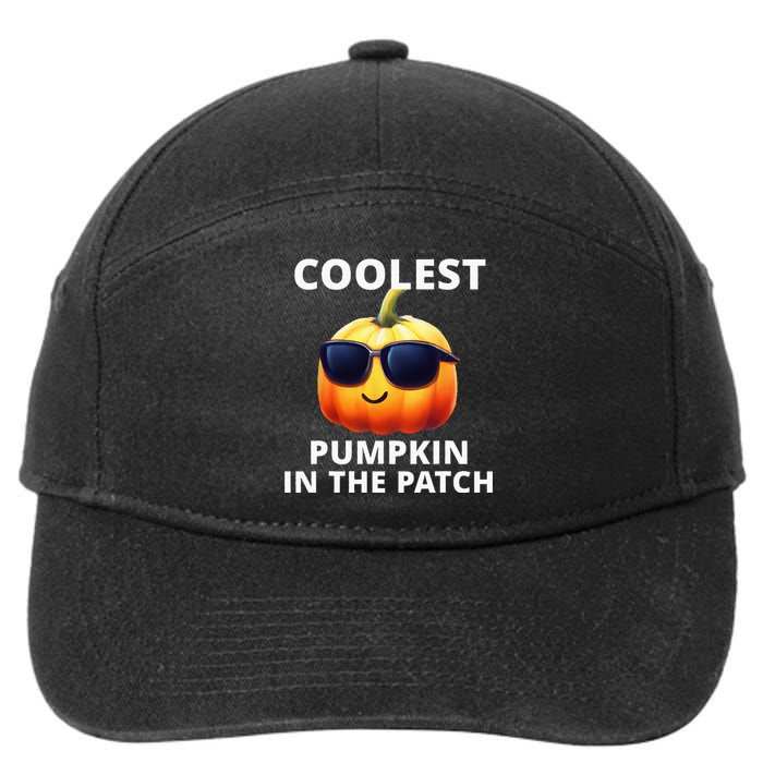 Coolest Pumpkin In The Patch Halloween 7-Panel Snapback Hat