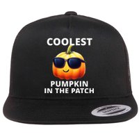 Coolest Pumpkin In The Patch Halloween Flat Bill Trucker Hat