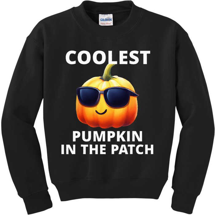 Coolest Pumpkin In The Patch Halloween Kids Sweatshirt