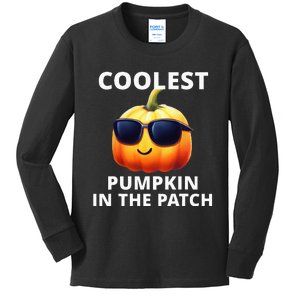 Coolest Pumpkin In The Patch Halloween Kids Long Sleeve Shirt