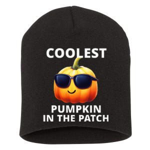 Coolest Pumpkin In The Patch Halloween Short Acrylic Beanie