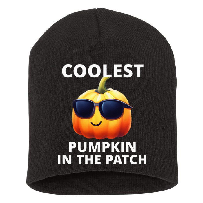 Coolest Pumpkin In The Patch Halloween Short Acrylic Beanie