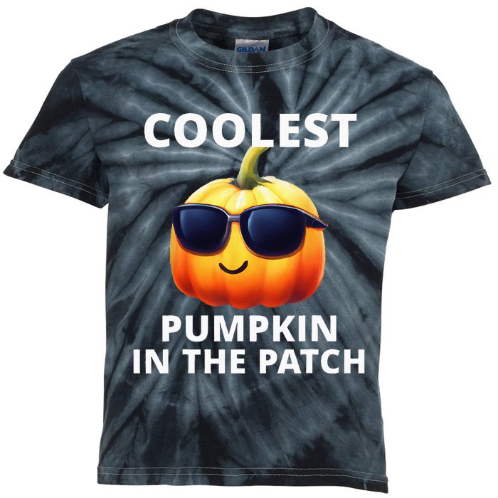 Coolest Pumpkin In The Patch Halloween Kids Tie-Dye T-Shirt