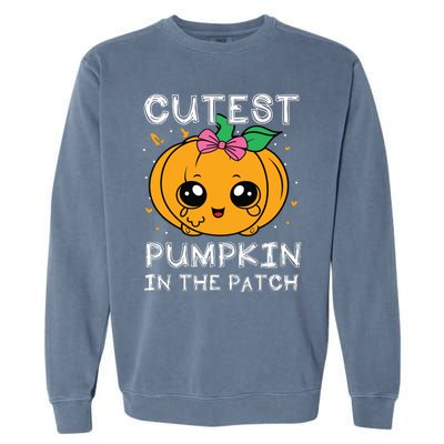 Cutest Pumpkin In The Patch Halloween Costume Girls Garment-Dyed Sweatshirt