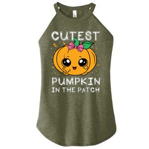 Cutest Pumpkin In The Patch Halloween Costume Girls Women's Perfect Tri Rocker Tank