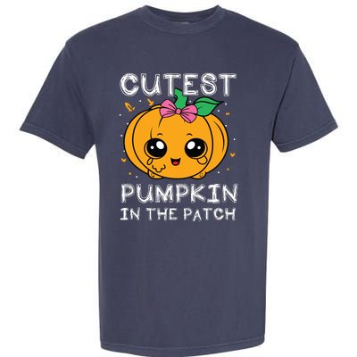 Cutest Pumpkin In The Patch Halloween Costume Girls Garment-Dyed Heavyweight T-Shirt