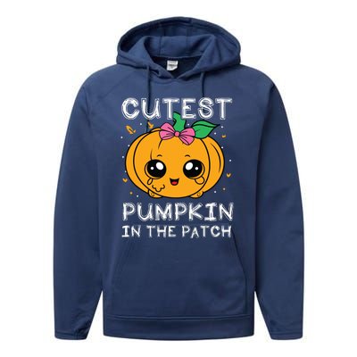 Cutest Pumpkin In The Patch Halloween Costume Girls Performance Fleece Hoodie