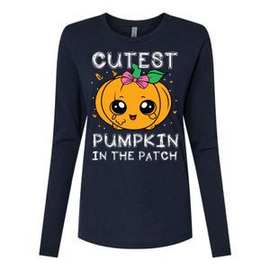 Cutest Pumpkin In The Patch Halloween Costume Girls Womens Cotton Relaxed Long Sleeve T-Shirt