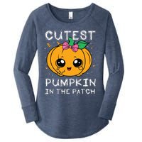 Cutest Pumpkin In The Patch Halloween Costume Girls Women's Perfect Tri Tunic Long Sleeve Shirt