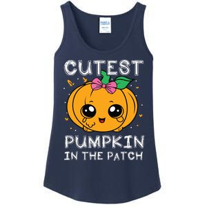 Cutest Pumpkin In The Patch Halloween Costume Girls Ladies Essential Tank