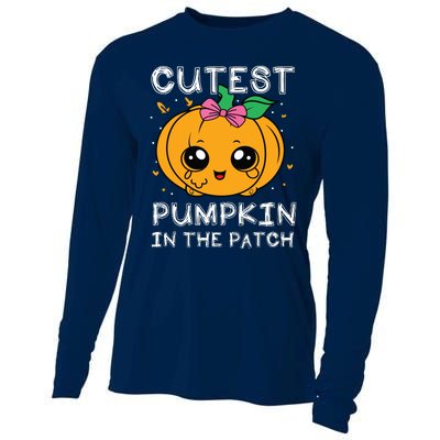 Cutest Pumpkin In The Patch Halloween Costume Girls Cooling Performance Long Sleeve Crew