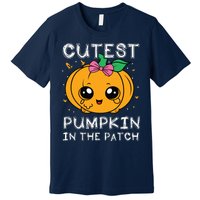 Cutest Pumpkin In The Patch Halloween Costume Girls Premium T-Shirt