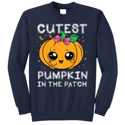 Cutest Pumpkin In The Patch Halloween Costume Girls Tall Sweatshirt