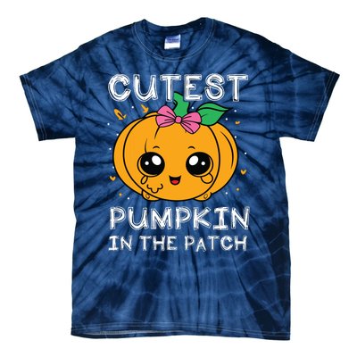 Cutest Pumpkin In The Patch Halloween Costume Girls Tie-Dye T-Shirt