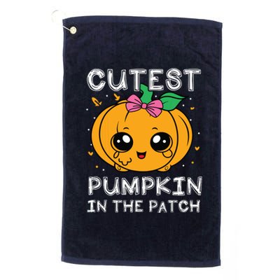 Cutest Pumpkin In The Patch Halloween Costume Girls Platinum Collection Golf Towel