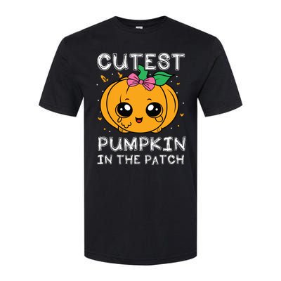 Cutest Pumpkin In The Patch Halloween Costume Girls Softstyle CVC T-Shirt