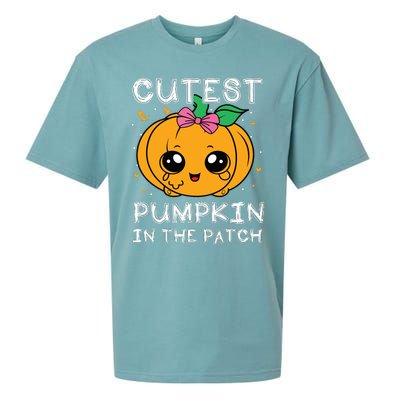 Cutest Pumpkin In The Patch Halloween Costume Girls Sueded Cloud Jersey T-Shirt