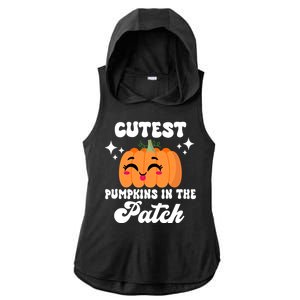 Cutest Pumpkin In The Patch Kids Girls Halloween Pumpkin Ladies PosiCharge Tri-Blend Wicking Draft Hoodie Tank