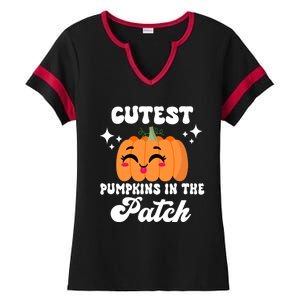 Cutest Pumpkin In The Patch Kids Girls Halloween Pumpkin Ladies Halftime Notch Neck Tee