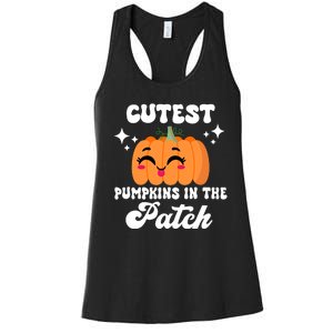 Cutest Pumpkin In The Patch Kids Girls Halloween Pumpkin Women's Racerback Tank