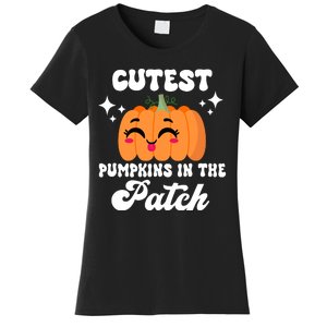 Cutest Pumpkin In The Patch Kids Girls Halloween Pumpkin Women's T-Shirt