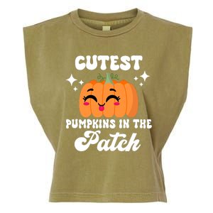 Cutest Pumpkin In The Patch Kids Girls Halloween Pumpkin Garment-Dyed Women's Muscle Tee