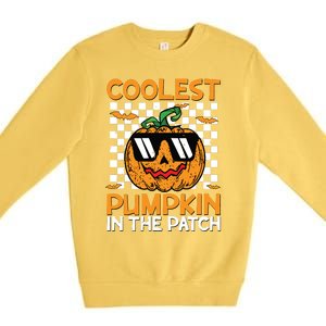 Coolest Pumpkin In The Patch Outfit Halloween Premium Crewneck Sweatshirt