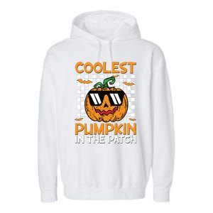 Coolest Pumpkin In The Patch Outfit Halloween Garment-Dyed Fleece Hoodie