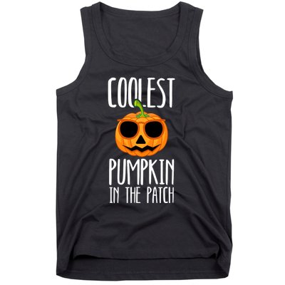 Coolest Pumpkin In The Patch Funny Halloween Party Cute Tank Top