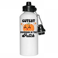 Cutest Pumpkin In The Patch Kids Girls Halloween Pumpkin Aluminum Water Bottle