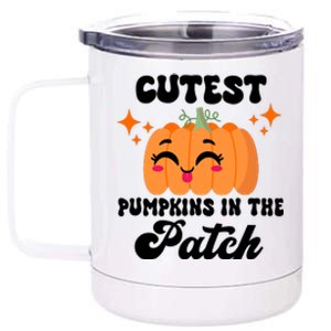 Cutest Pumpkin In The Patch Kids Girls Halloween Pumpkin 12 oz Stainless Steel Tumbler Cup