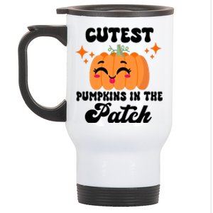 Cutest Pumpkin In The Patch Kids Girls Halloween Pumpkin Stainless Steel Travel Mug