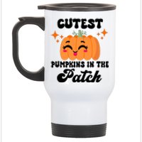 Cutest Pumpkin In The Patch Kids Girls Halloween Pumpkin Stainless Steel Travel Mug