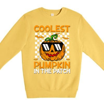 Coolest Pumpkin In The Patch Outfit Halloween Premium Crewneck Sweatshirt