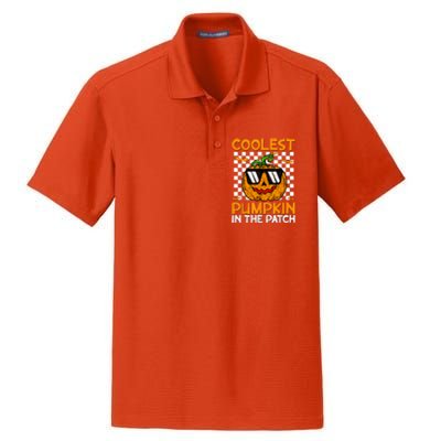 Coolest Pumpkin In The Patch Outfit Halloween Dry Zone Grid Polo