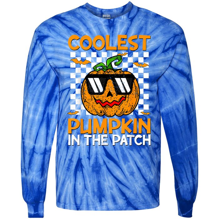 Coolest Pumpkin In The Patch Outfit Halloween Tie-Dye Long Sleeve Shirt