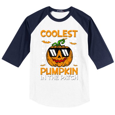 Coolest Pumpkin In The Patch Outfit Halloween Baseball Sleeve Shirt