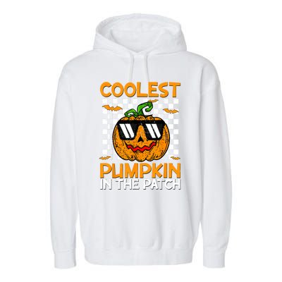 Coolest Pumpkin In The Patch Outfit Halloween Garment-Dyed Fleece Hoodie