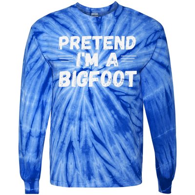 Cute Pretend Im A Bigfoot Funny Halloween Tee Tie-Dye Long Sleeve Shirt