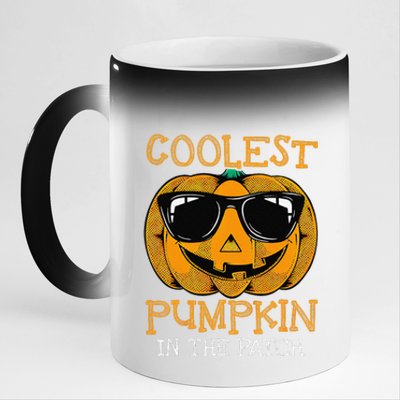 Coolest Pumpkin In The Patch Halloween 11oz Black Color Changing Mug