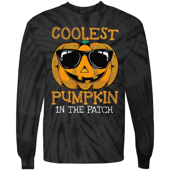 Coolest Pumpkin In The Patch Halloween Tie-Dye Long Sleeve Shirt