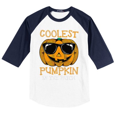 Coolest Pumpkin In The Patch Halloween Baseball Sleeve Shirt