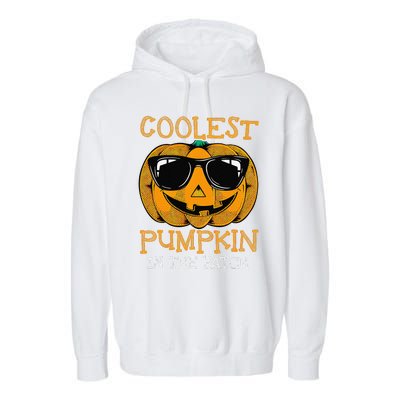 Coolest Pumpkin In The Patch Halloween Garment-Dyed Fleece Hoodie