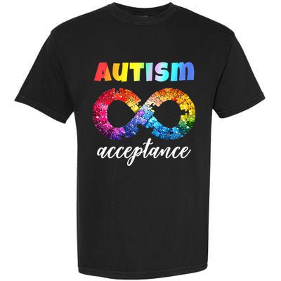 Colorful Puzzle Infinity Acceptance Autism Funny Gift Garment-Dyed Heavyweight T-Shirt