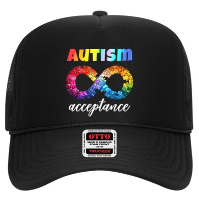 Colorful Puzzle Infinity Acceptance Autism Funny Gift Trucker Hat