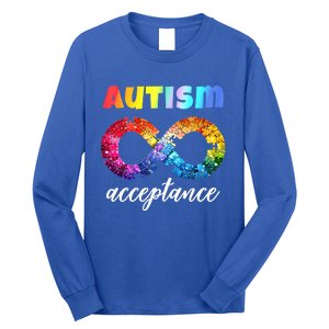 Colorful Puzzle Infinity Acceptance Autism Funny Gift Long Sleeve Shirt