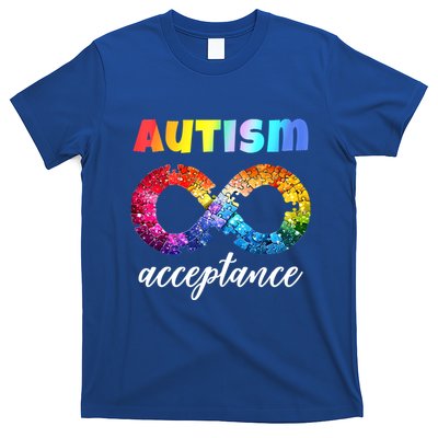Colorful Puzzle Infinity Acceptance Autism Funny Gift T-Shirt
