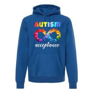 Colorful Puzzle Infinity Acceptance Autism Funny Gift Premium Hoodie