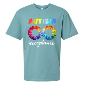 Colorful Puzzle Infinity Acceptance Autism Funny Gift Sueded Cloud Jersey T-Shirt